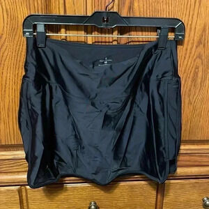 Soothfeel Swim Skirt Zipper Pocket High Waisted Tummy Control Bathing Suit Skirt